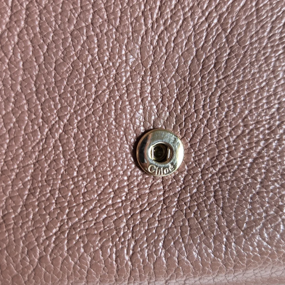 Chloe Mauve Long Leather Wallet - Picture 9 of 14
